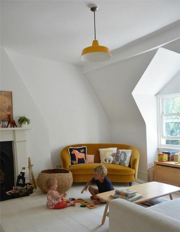 Canapé chambre d'enfant design meubles de chambre d'enfant canapé jaune