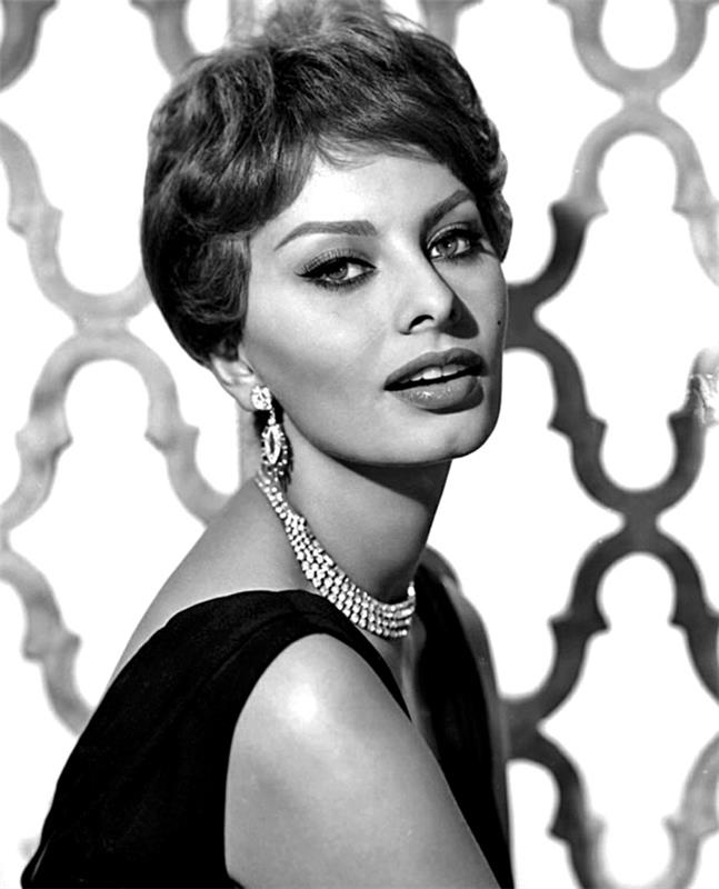 Sophia Loren coupes de cheveux courts Coiffures des années 50