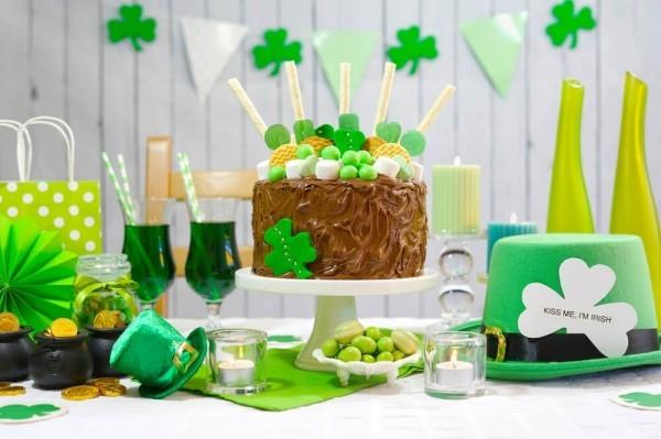 Spécialités irlandaises de la Saint-Patrick toutes vertes