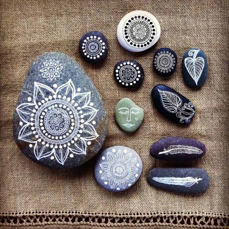 Malowanie kamieniami mandale pomalowane kamienie pomysły na majsterkowanie