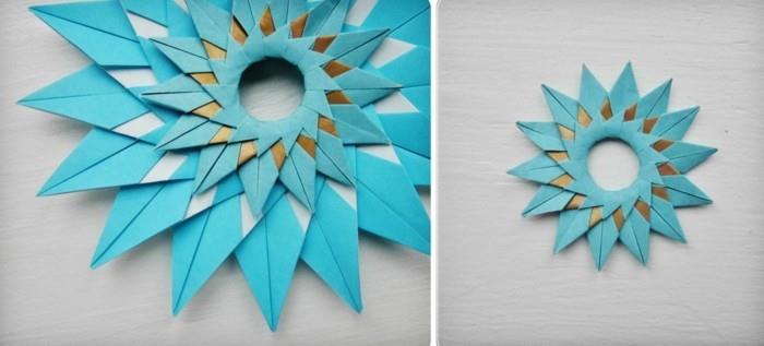 Faire des étoiles pour Noël avec les instructions de l'origami Décoration de Noël étape 10