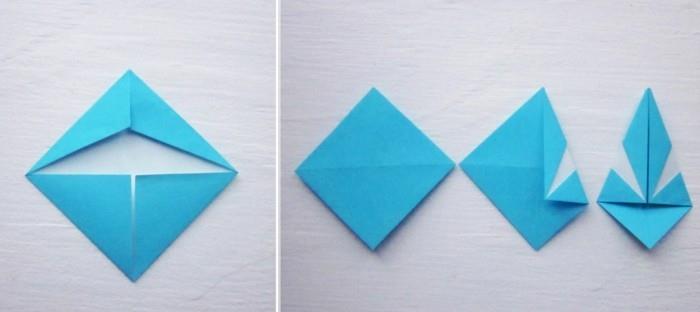 Faire des étoiles pour Noël avec les instructions de l'origami Décoration de Noël étape 3