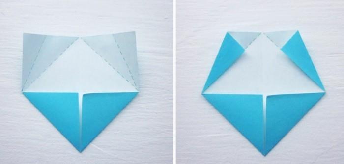 Faire des étoiles pour Noël avec des instructions d'origami Tutoriel de décoration de Noël