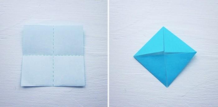 Faire des étoiles pour Noël avec des instructions d'origami Modèle de décoration de Noël