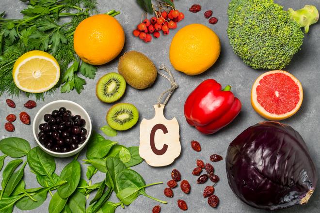 Régime métabolique Easy-Body-System Fruits frais Les légumes contiennent beaucoup de vitamine C.