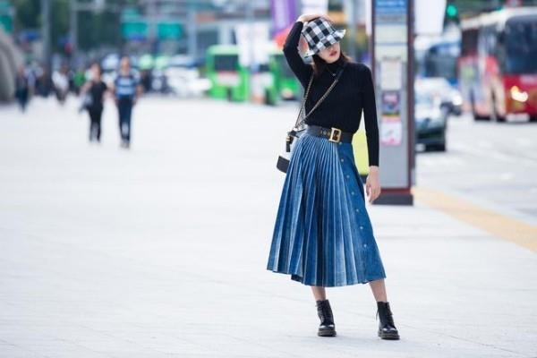 Street fashion bleu et noir - super idée