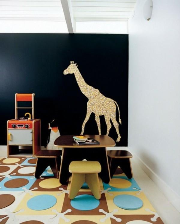 Tableau noir design mural créatif feuille de tableau noir meubles de chambre d'enfants girafe