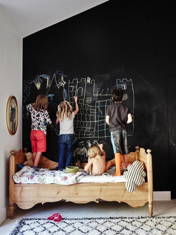 Tableau noir de décoration murale pour chambre d'enfant couleur tableau noir