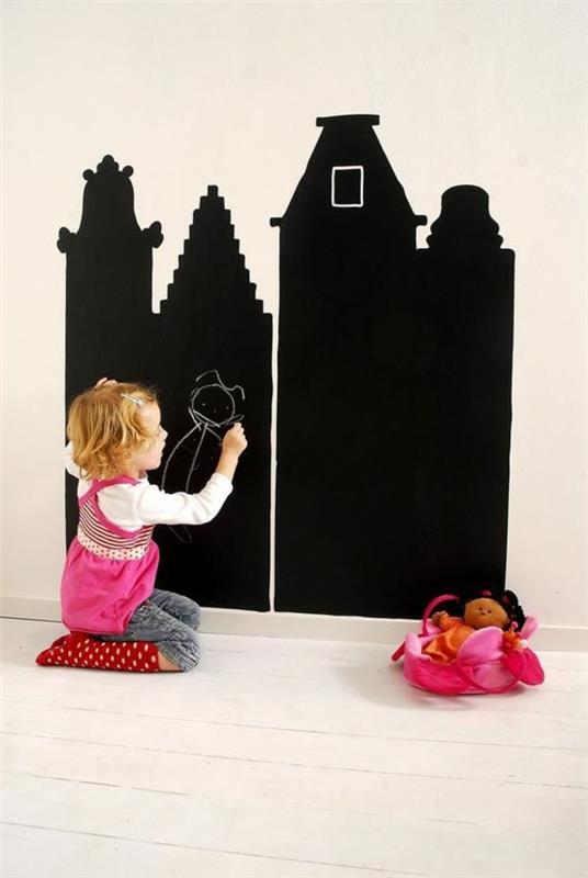 Tableau noir pour chambre d'enfant peinture tableau noir design mural créatif
