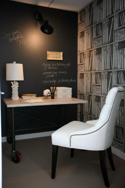 Conseils pour votre petit bureau à domicile chaise de bureau d'écriture noire murale