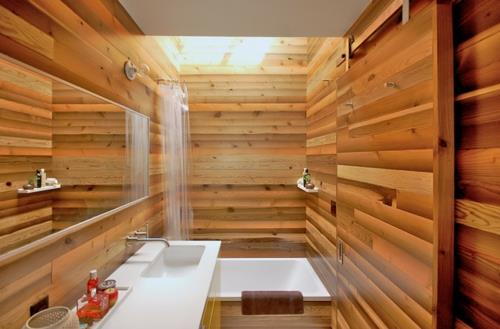 Wskazówki dotyczące zmniejszenia zużycia wody w łazience do projektowania ścian drewnianych