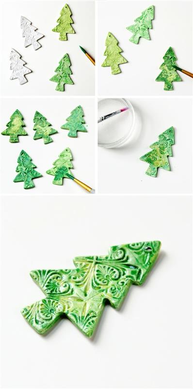 Pomysły na ceramikę Pomysły na ceramikę z dziećmi Pieczątki DIY IDEAS zrób sobie choinkę krok po kroku