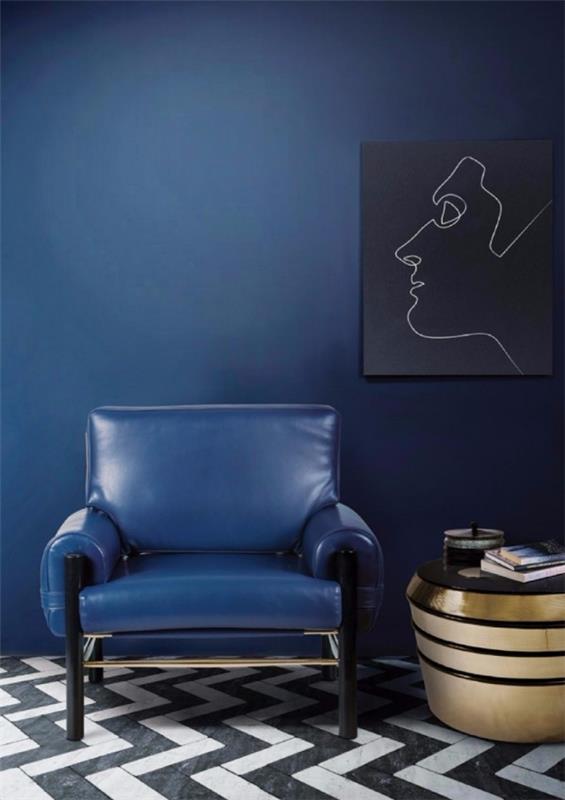 Bleu plus foncé ton sur ton