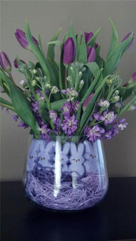 Vase - Petits lapins - Idées d'artisanat de Pâques