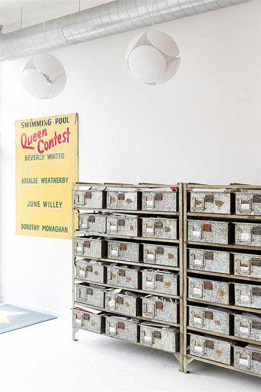 étagères d'idée de style d'organisation vintage boîtes bureau à domicile