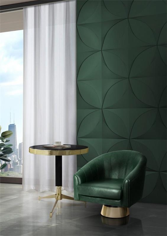 Fauteuil de table cercle décoration murale
