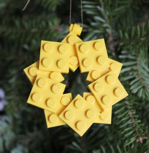 Noël étoiles bricoler modèles enfants jaune lego