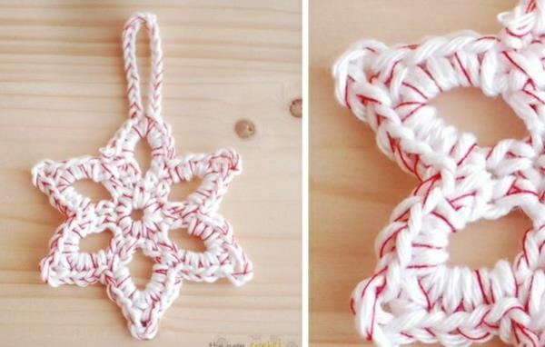 Świąteczne gwiazdki majsterkować szablony dla dzieci na drutach różowy