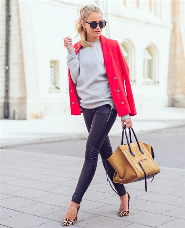 Sweat-shirt mode hiver femme manteau rouge