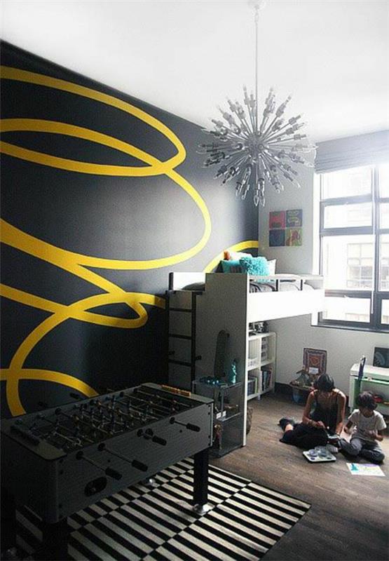 Idées de murs pour une incroyable spirale jaune noire
