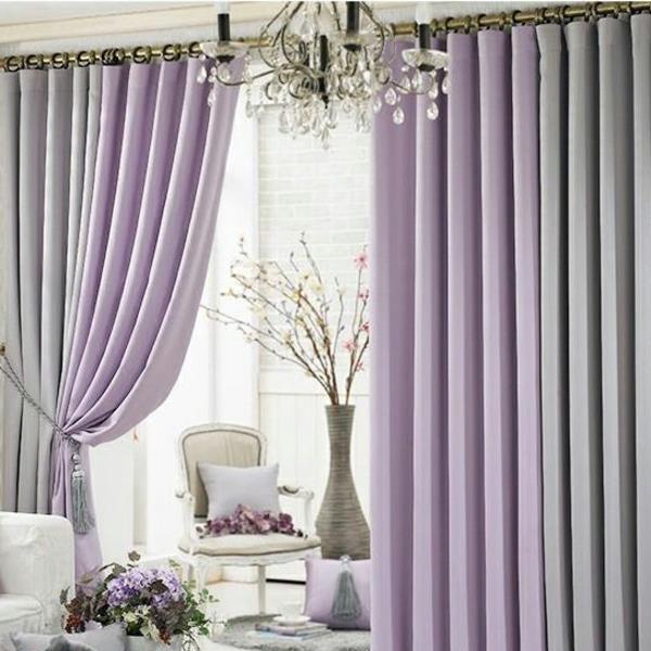 Zasłony do salonu śliczne kolory fioletu