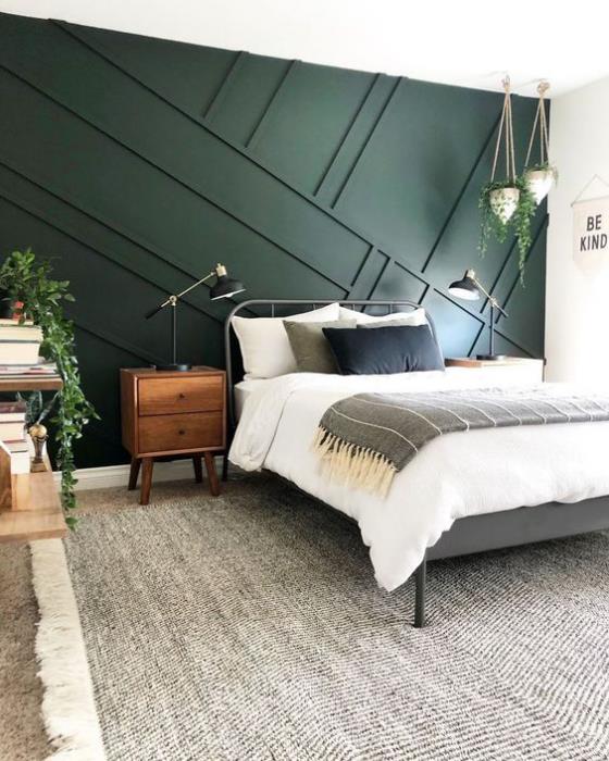 Design de chambre contemporain, chambre très élégante et moderne, beaucoup de confort, meilleur ordre