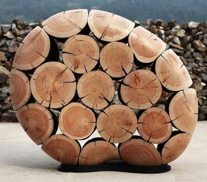 Art Contemporain Sculptures En Bois Corée Du Sud Formant