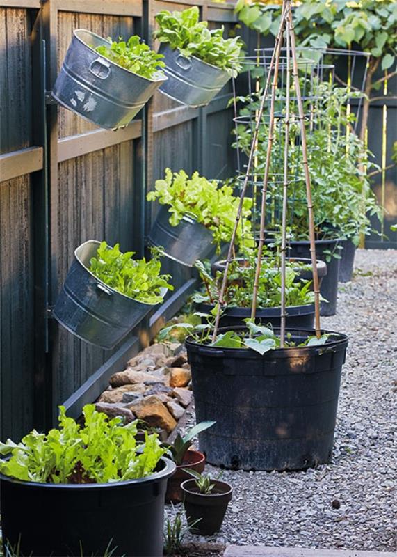 Décorer la baignoire en zinc - idées et astuces pour une décoration de jardin rustique parterre de jardin vertical surélevé