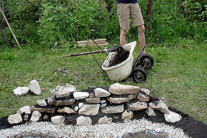 Направи си сам алпийска пързалка с водопад и езерце - Изработване на изкуствен водопад с езерце