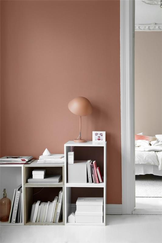 Idées de couleurs de mur abricot salon