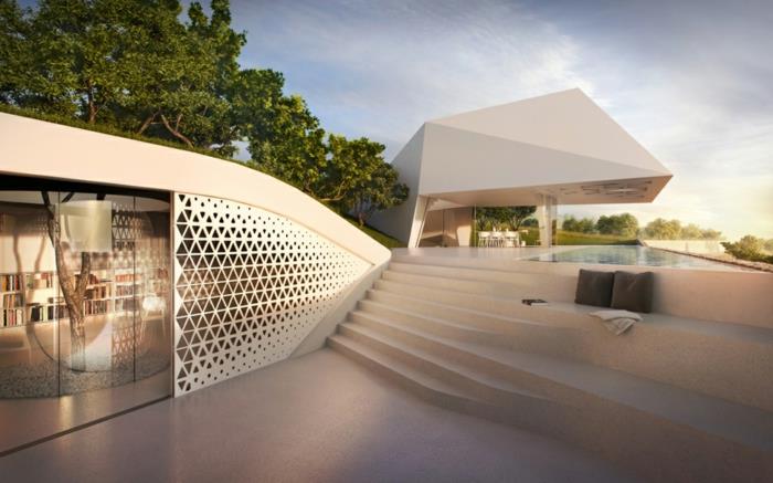 niezwykłe domy wakacyjne nowoczesna architektura proste linie minimalistyczne