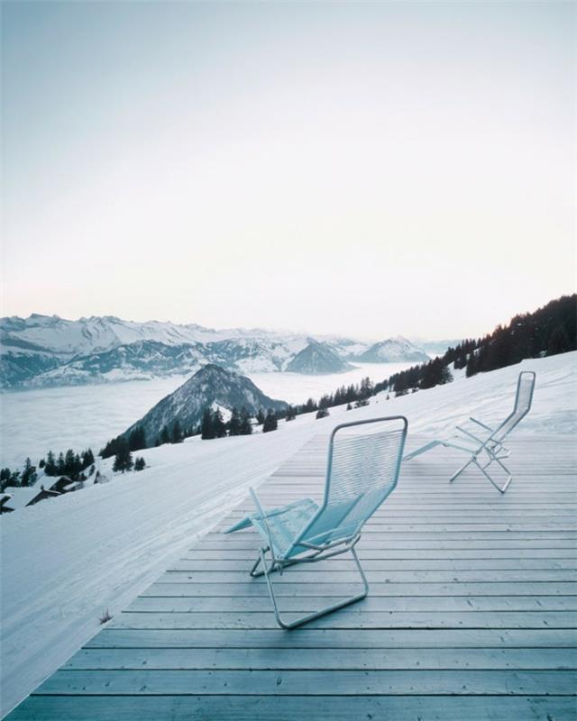 wyjątkowe domy wakacyjne szwajcaria dom górski krajobraz śnieżny