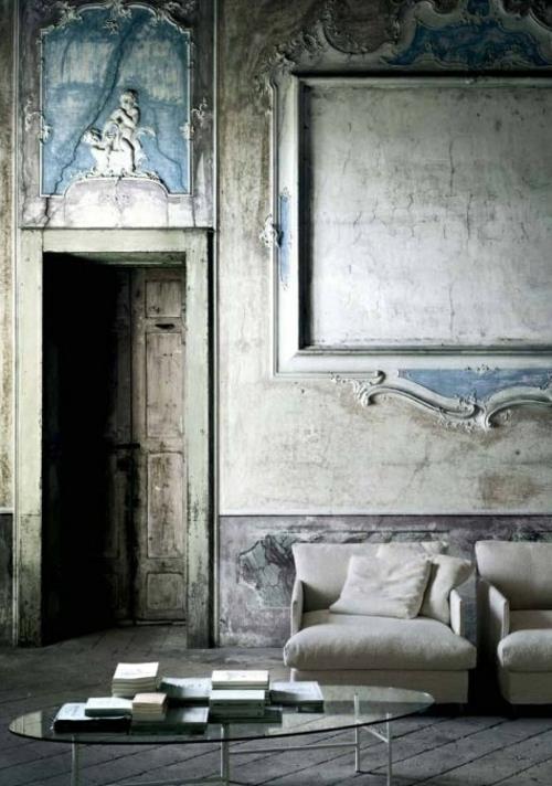 Coussins de fauteuil ovale de table en verre d'ameublement de style grunge frappant