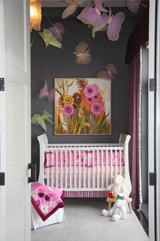 pomysły na dekorację pokoju dziecięcego niezwykła dekoracja ścienna lekki dywan