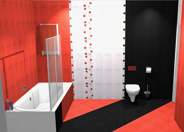carrelage salle de bain moderne carrelage mural carrelage sol noir blanc rouge