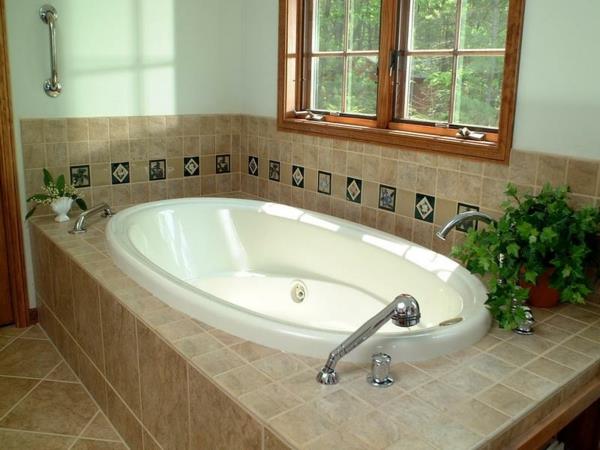 Tuiles de jointoiement de support de baignoire à revêtement ovale
