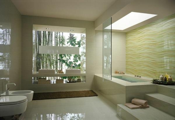 dressing baignoire baignoire encastrable salle de bain moderne carrelage ambiance zen