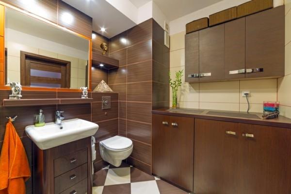 łazienka brązowe kombinacje kolorów stylowy projekt łazienki