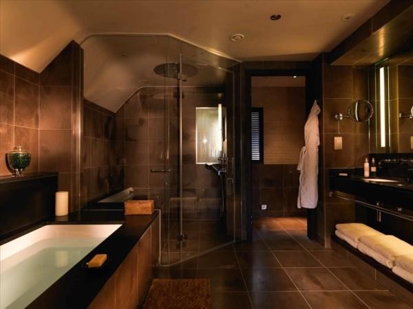 łazienka brązowy design luksusowa łazienka
