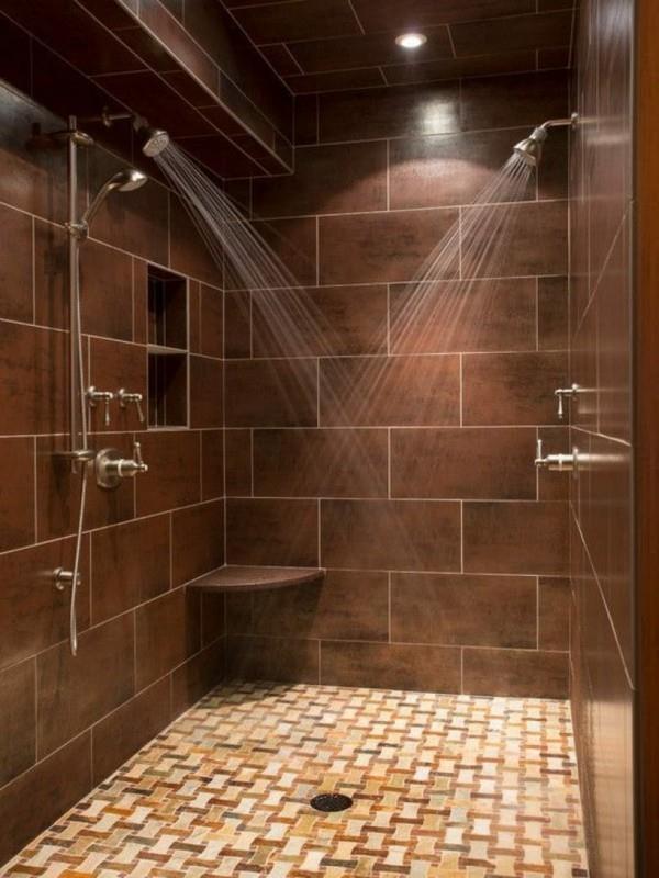 łazienka brązowa piękna podłoga mała łazienka prysznic