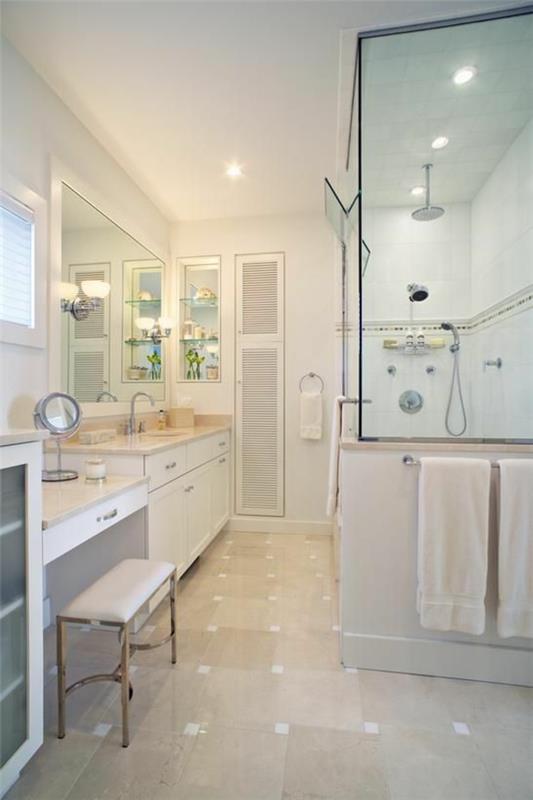 pomysły na projekt łazienki biała łazienka kabina prysznicowa