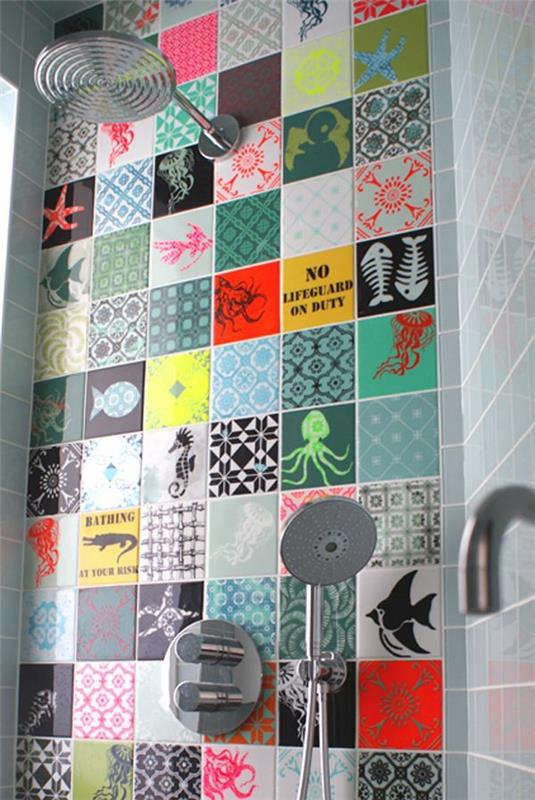 carrelage salle de bain carrelage couleur motif petite cabine de douche salle de bain