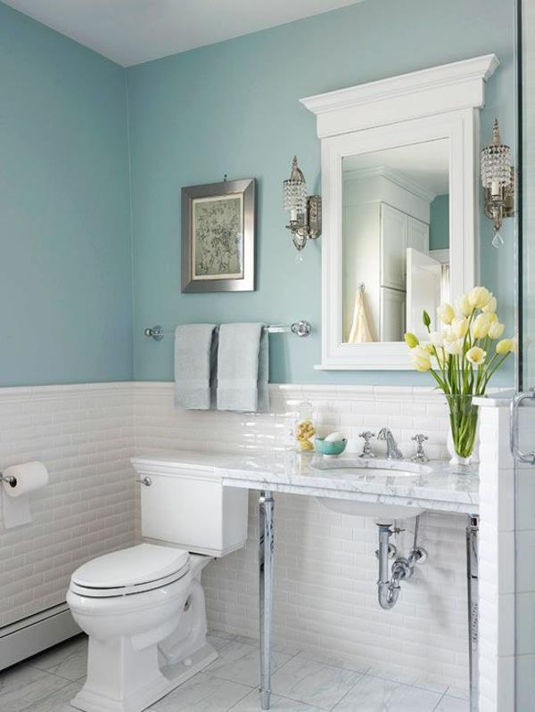 carrelage salle de bain carrelage couleur blanc couleur mur bleu meubler une petite salle de bain