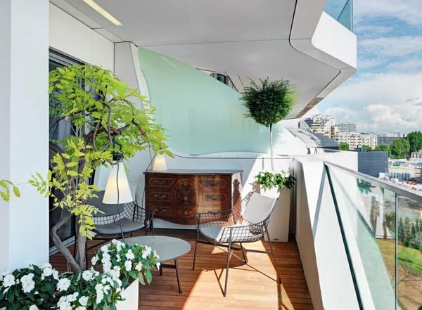 pomysły na projekt balkonu nowoczesna świeża roślina
