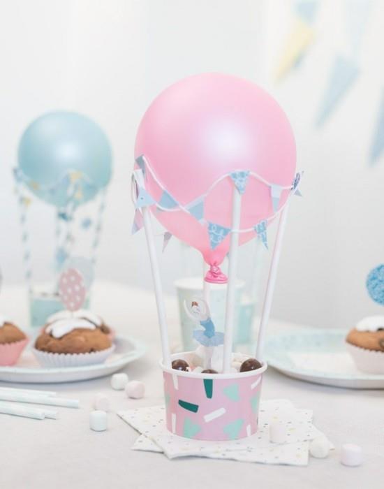 balerinki dekoracje na stół urodzinowy dla dzieci majstrować balon na gorące powietrze