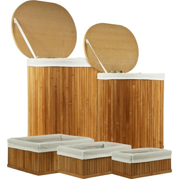 meubles de salle de bain en bambou boîtes de rangement de style asiatique