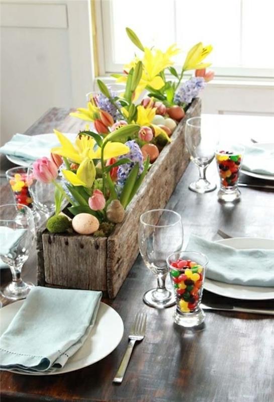 majsterkowanie pomysły wiosenne pomysły na dekorację stołu w rustykalnym kolorze