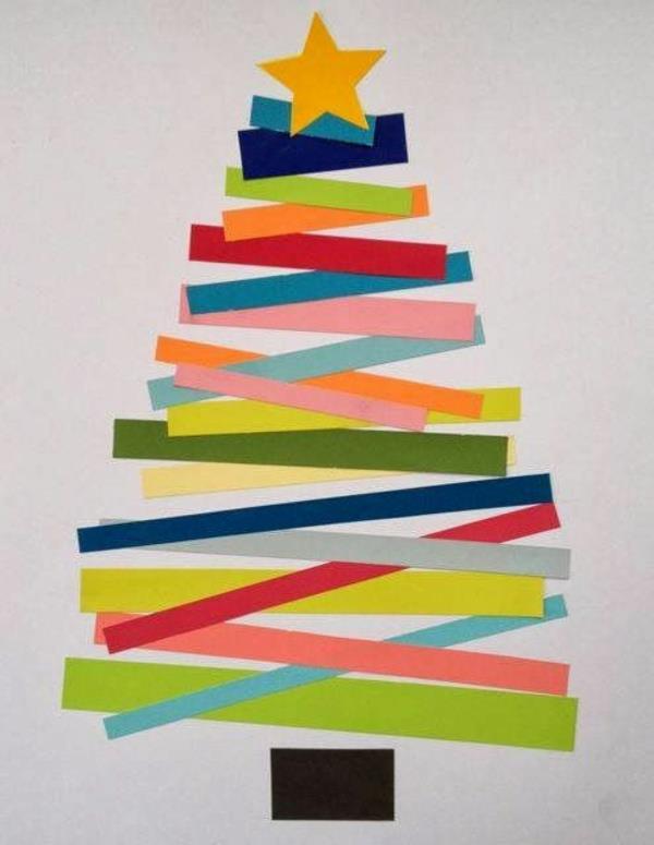 pomysły na rękodzieło świąteczne kolorowe skrawki papieru