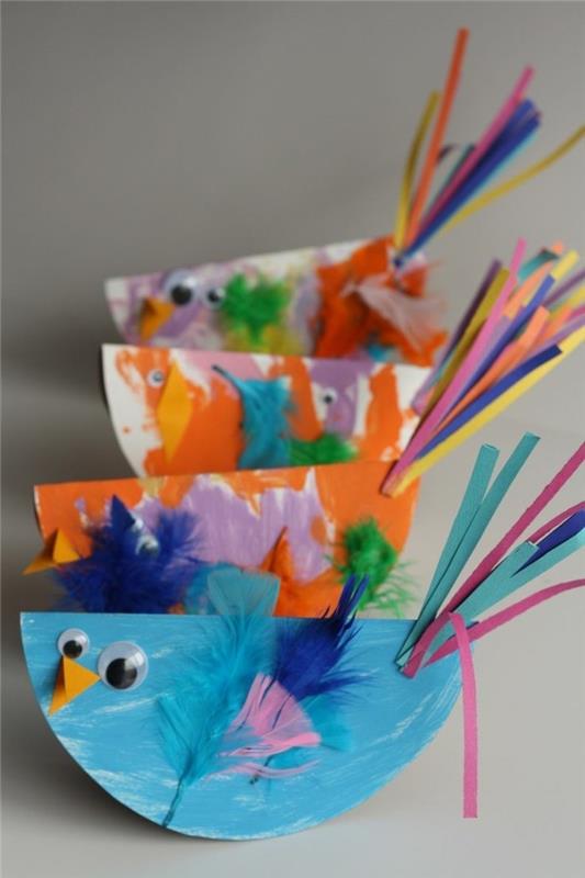 bricoler avec des oiseaux en carton en papier bricoler des idées pour les tout-petits