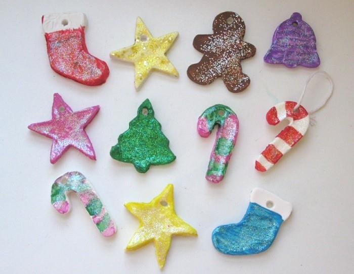 bricoler avec des idées de bricolage colorées en pâte à sel pour les enfants